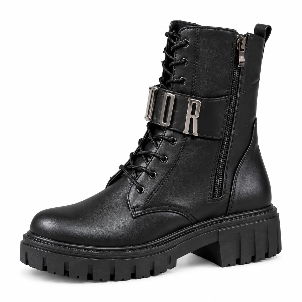 نیم بوت زنانه بندی چسبی مدل DIOR