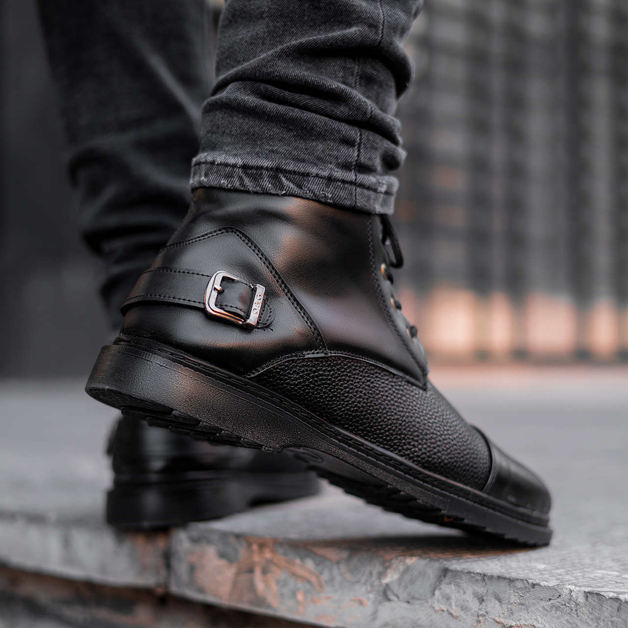 نیم بوت مردانه مشکی مدل Farnod