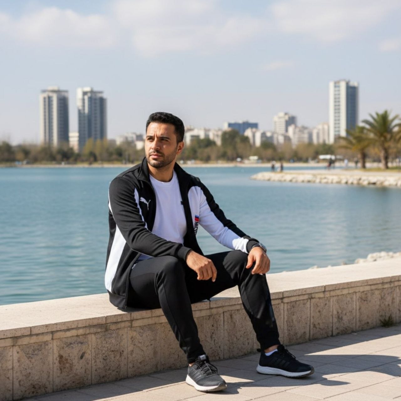 ست اسپرت بهاره مردانه سوییشرت شلوار مدل MotorSport