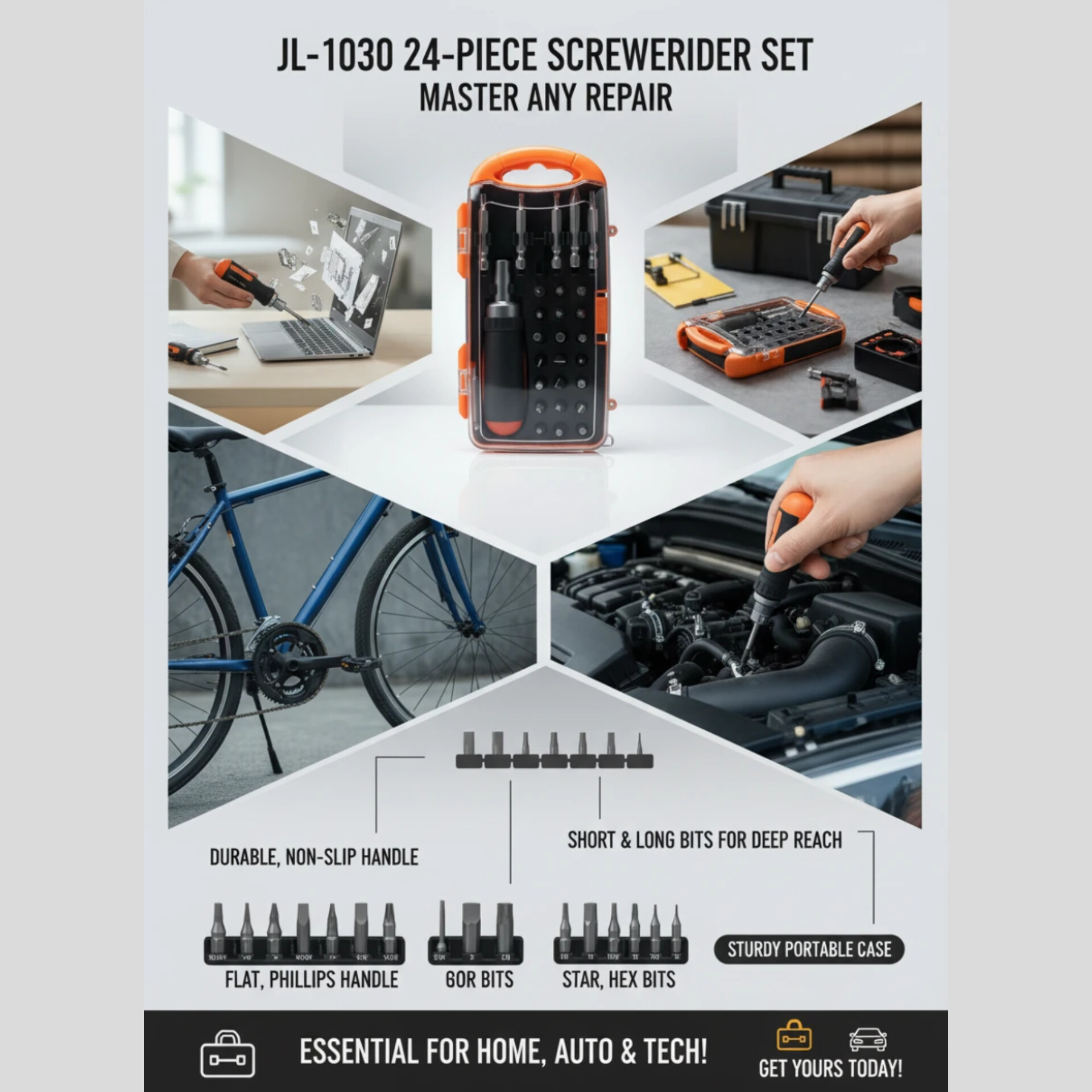 مجموعه 24 عددی پیچ گوشتی مدل JL-1030